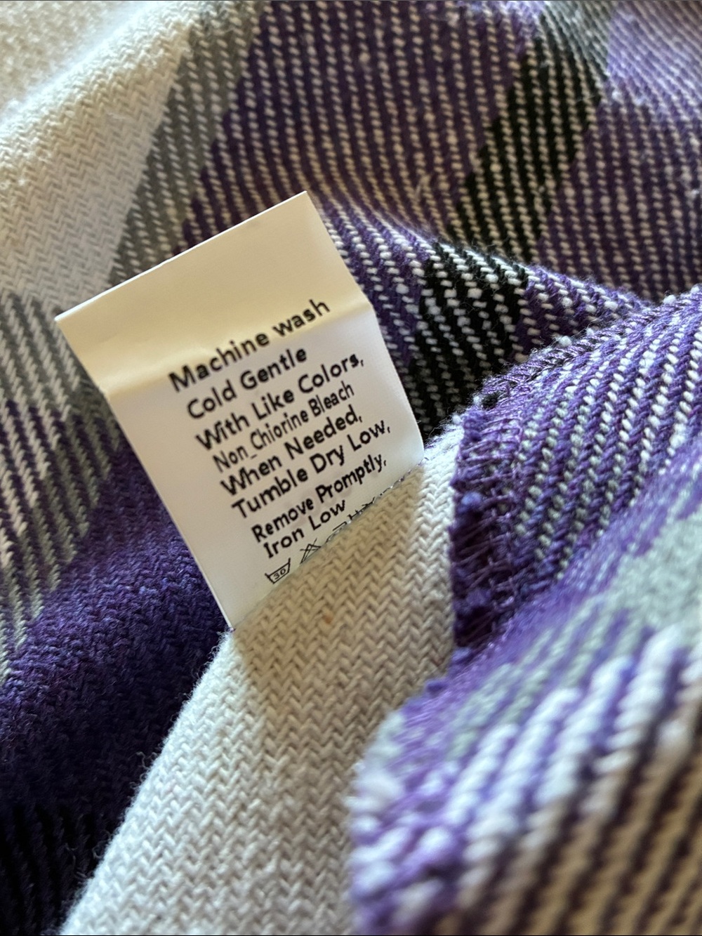 Women’s Purple Plaid Lightweight long shacket - Picture 6 of 10